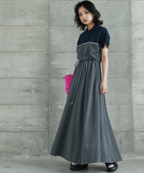 「GEVS.」 半袖ワンピース 4L ブラック レディース_画像8