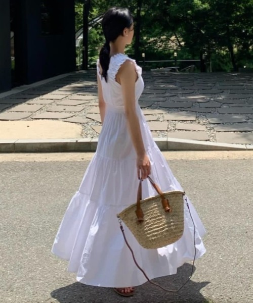「ECLIN」 キャミソールワンピース X-LARGE ブラック レディース_画像8