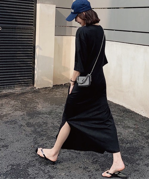 「meJane」 半袖ワンピース FREE ブラック レディース_画像3