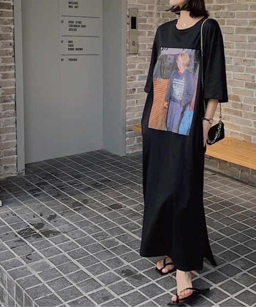 「meJane」 半袖ワンピース FREE ブラック レディース_画像5