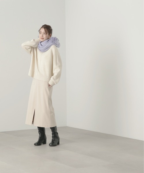 「N.（N. Natural Beauty Basic）」 ストール フリ- ホワイト レディース_画像3