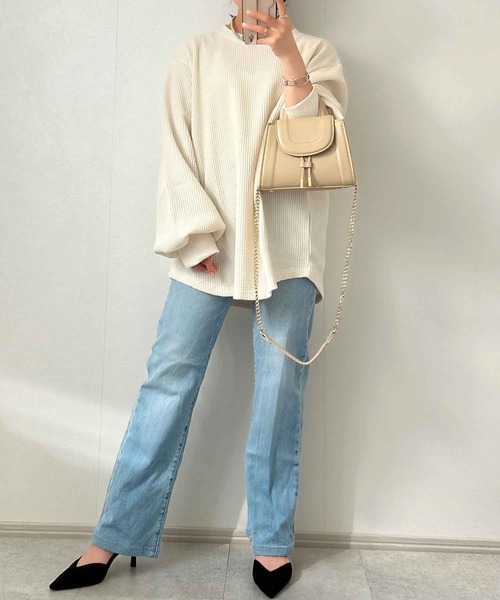 「reca」 長袖カットソー FREE グリーン系その他 レディース_画像9