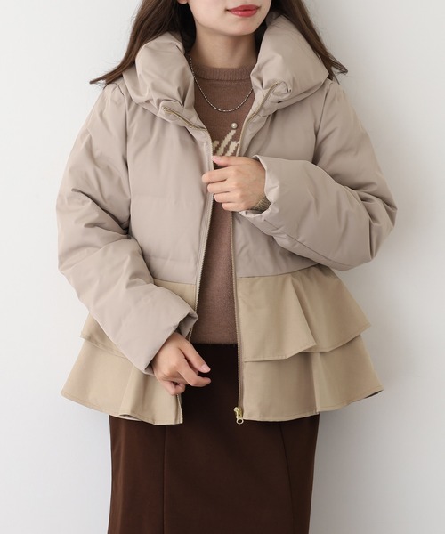 フリル裾 ブラック ダウンジャケット 楽天市場】裾フリル（コート・ジャケット｜レディースファッション）の通販