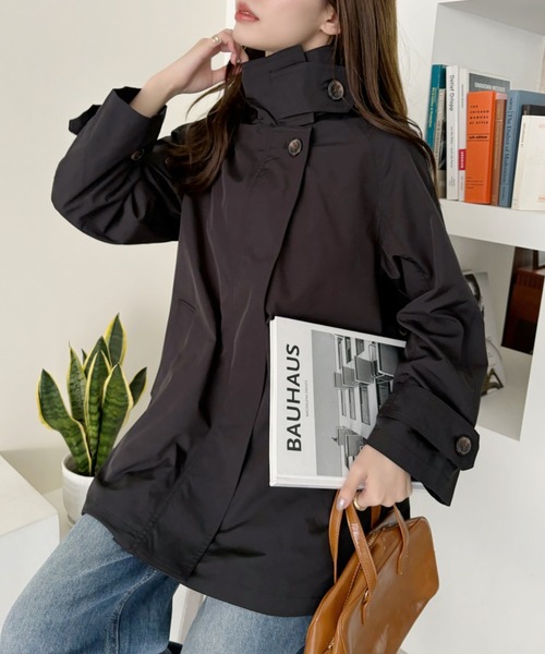 「Eclat one」 トレンチコート M グレイッシュベージュ レディース_画像2