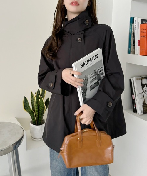 「Eclat one」 トレンチコート M グレイッシュベージュ レディース_画像4