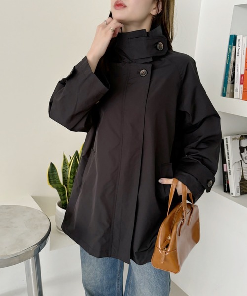 「Eclat one」 トレンチコート M グレイッシュベージュ レディース_画像6