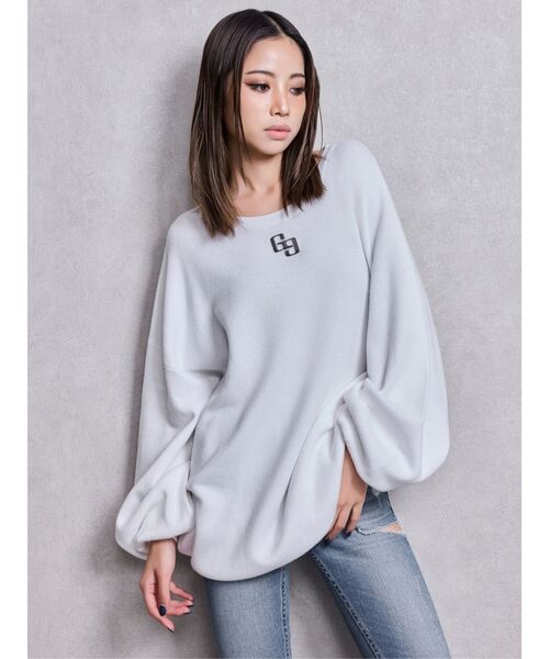 gyda ニット GYDA（ジェイダ） ニット セーター GG ZIP designラメニットトップス