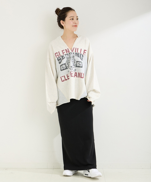 「B.C STOCK」 「Simplicite」スウェットカットソー FREE アイボリー レディース_画像2
