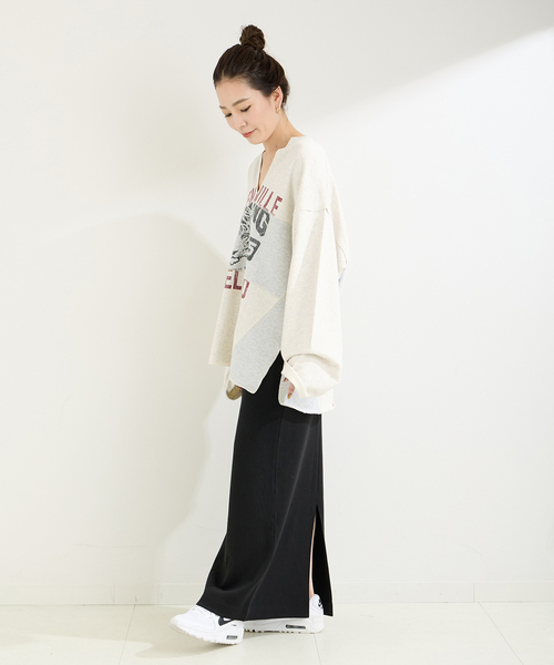 「B.C STOCK」 「Simplicite」スウェットカットソー FREE アイボリー レディース_画像3