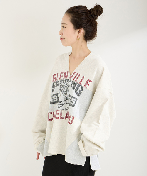 「B.C STOCK」 「Simplicite」スウェットカットソー FREE アイボリー レディース_画像6