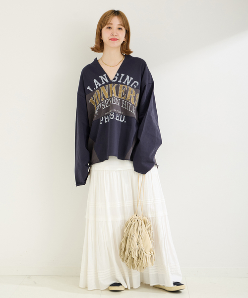 「B.C STOCK」 「Simplicite」スウェットカットソー FREE アイボリー レディース_画像9