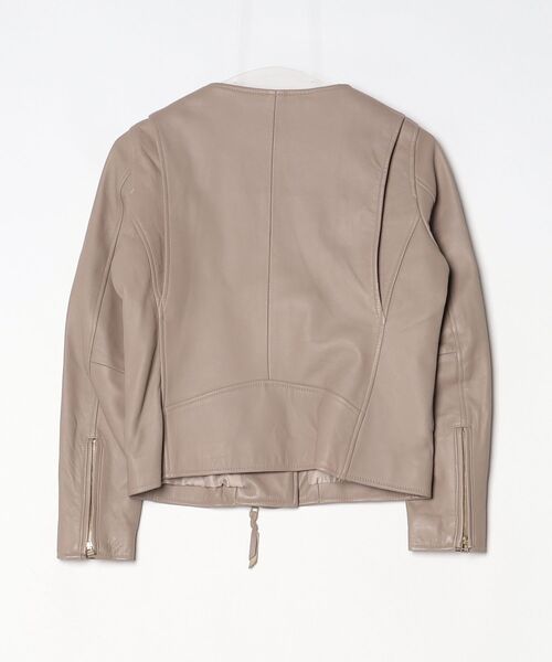 「luxluft」 レザーブルゾン 38 ベージュ レディース_画像2