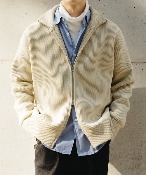 epnok ニットカーディガン MEDIUM アイボリー メンズ : ZOZOTOWN Yahoo