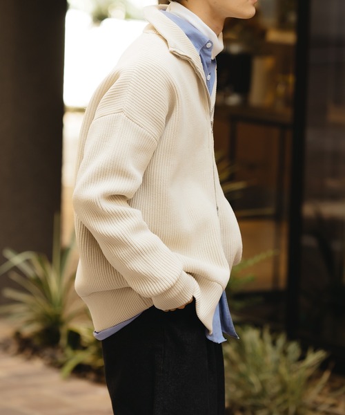 epnok ニットカーディガン MEDIUM アイボリー メンズ : ZOZOTOWN Yahoo