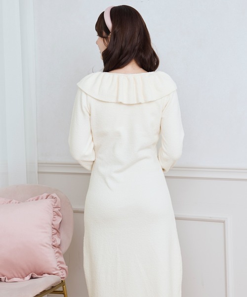 ルームウェア 部屋着 cup in frill one-piece/カップインフリル