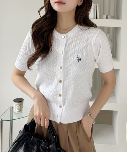 U.S. POLO ASSN.（ユーエスポロアッスン） カーディガン 半袖 「U.S.