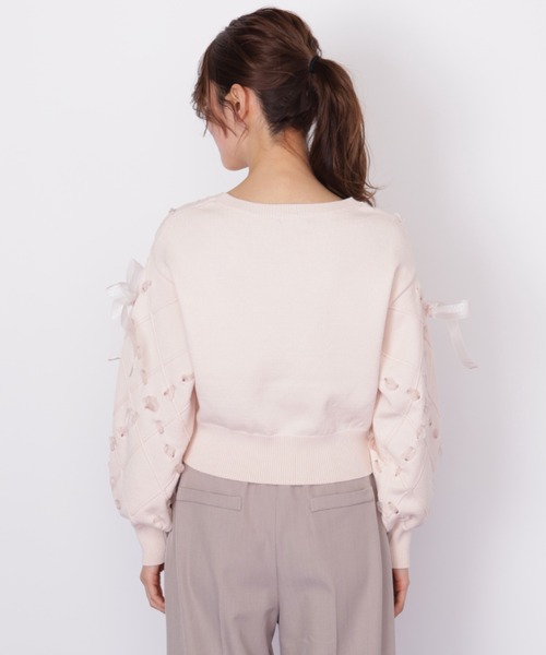 ジルバイ♡リボンデコラティブニット JILL by JILLSTUART - ジルバイ♡リボンデコラティブニットの通販 by