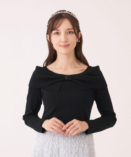 新品タグ付き♡バックリボンオフタートルニット TO BE CHIC（トゥー ビー シック） ニット セーター リボンオフ