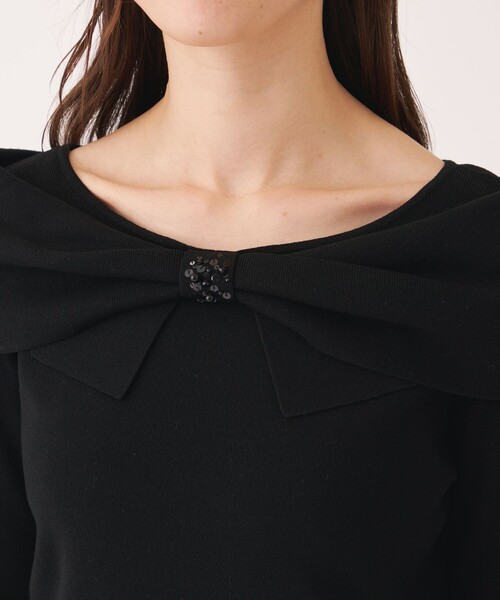 新品タグ付き♡バックリボンオフタートルニット TO BE CHIC（トゥー ビー シック） ニット セーター リボンオフ