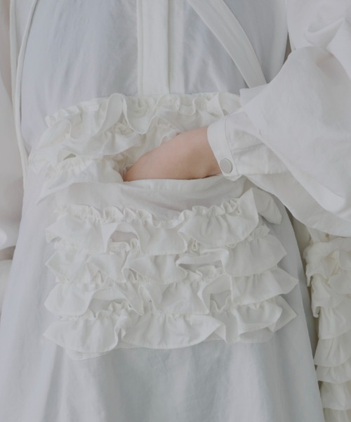 「PERNA」 長袖ワンピース LARGE ホワイト レディース_画像5