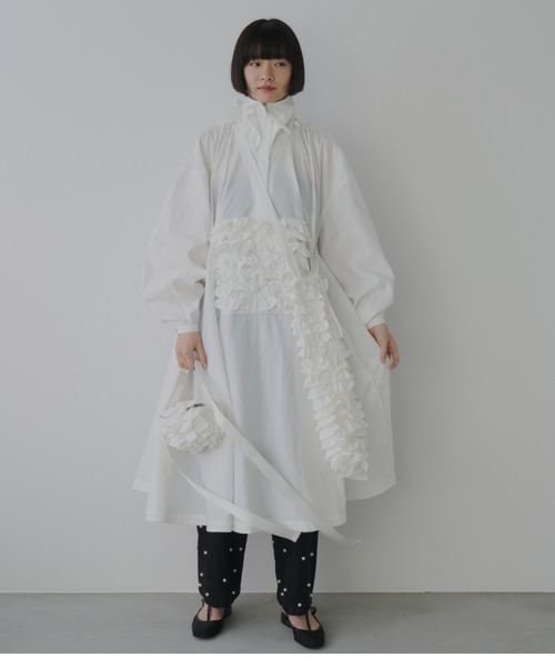 「PERNA」 長袖ワンピース LARGE ホワイト レディース_画像6