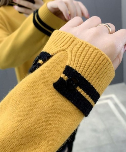 「deux amour」 長袖ニット FREE グレー レディース_画像5