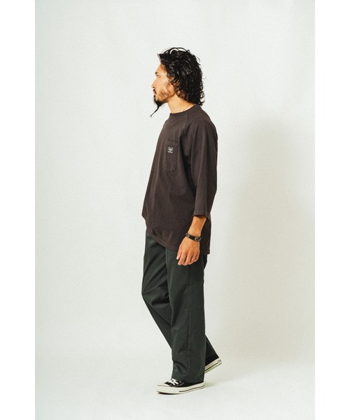 「BIG MIKE」 7分袖Tシャツ LARGE スミクロ メンズ_画像3