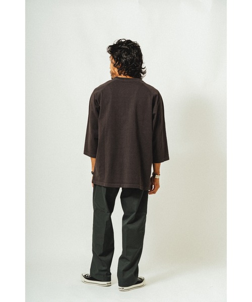 「BIG MIKE」 7分袖Tシャツ LARGE スミクロ メンズ_画像5