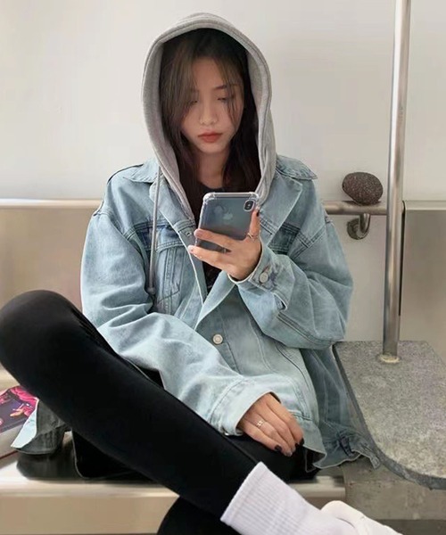 「meJane」 デニムジャケット FREE ブルー レディース_画像3