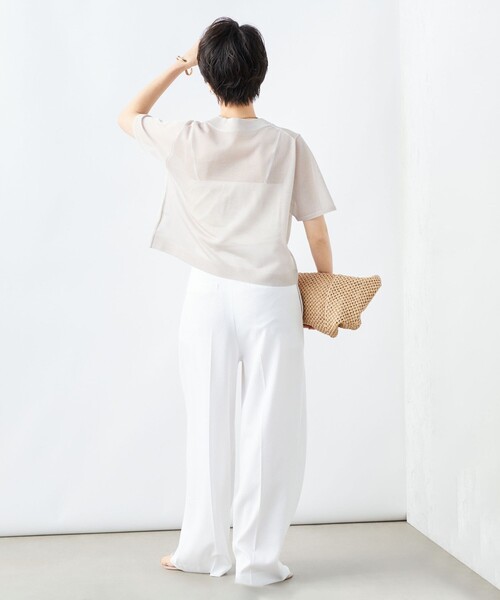 「NOLLEY'S」 半袖ニット 38 ベージュ レディース_画像5