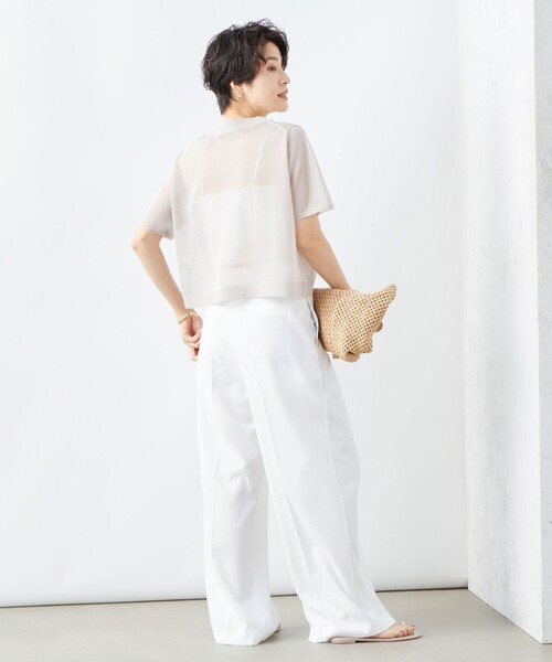 「NOLLEY'S」 半袖ニット 38 ベージュ レディース_画像6
