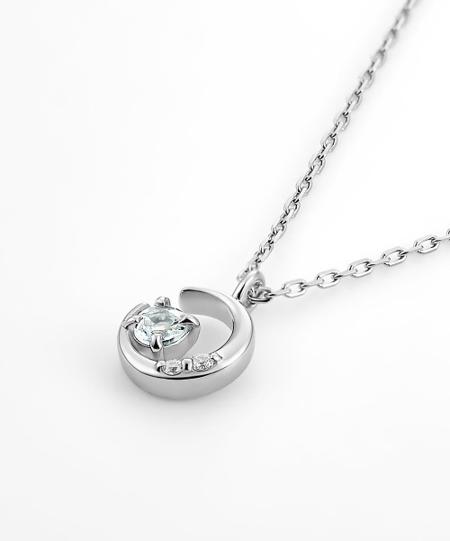 4℃ エターナルシルバーネックレス アクアマリン ダイアモンド 保証書付き ヨンドシー エターナル シルバー ネックレス