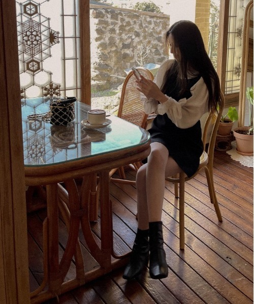 「SONA」 「misshong」キャミソールワンピース FREE ブラック レディース_画像4