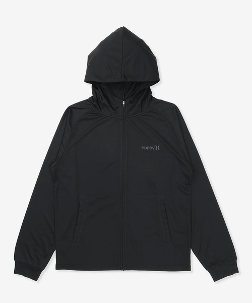 Hurley グレー フルジップ タッパー L Hurley（ハーレー） ラッシュガード 水着 ラッシュガード ジップアップ