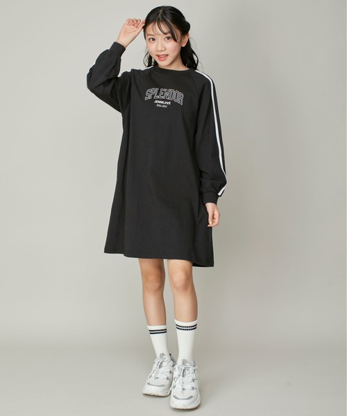 「JENNI love」 「KIDS」長袖ワンピース 160cm サックスブルー キッズ_画像2