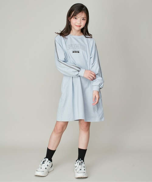 「JENNI love」 「KIDS」長袖ワンピース 160cm サックスブルー キッズ_画像7