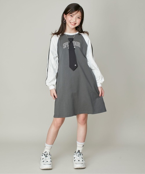 「JENNI love」 「KIDS」長袖ワンピース 160cm サックスブルー キッズ_画像9