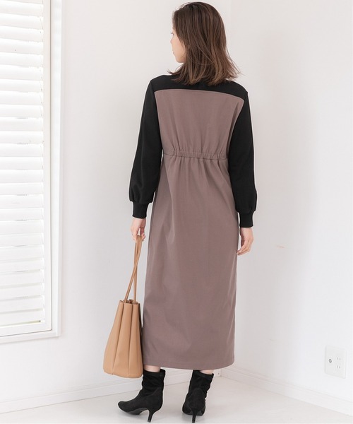 「PREFERIR」 長袖ワンピース MEDIUM モカ レディース_画像7