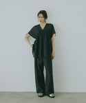 ブラウス シャツ 夏 半袖 エアリーリラックス...の詳細画像1
