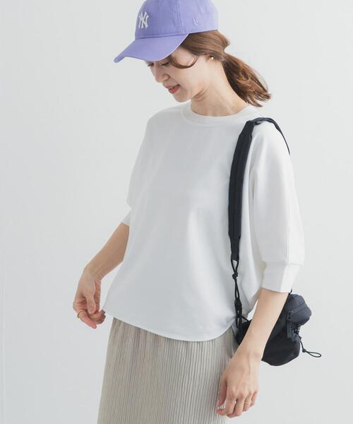 tシャツ ニットドッキングドルマン プルオーバー レディースの画像