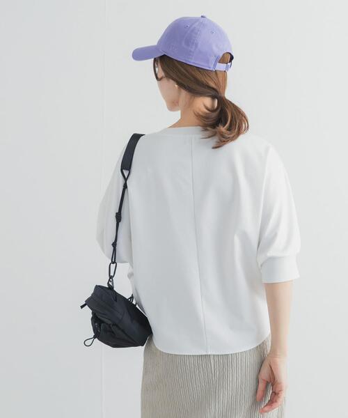 tシャツ ニットドッキングドルマン プルオーバー レディースの画像
