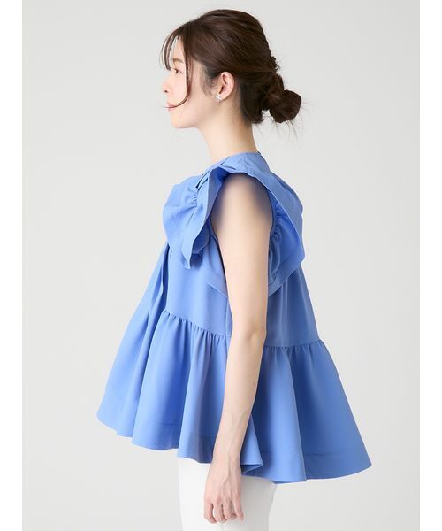 ブラウス シャツ 「洗える」「UVカット」「クイックドライ」ピンタックチュニックブラウス レディースの画像