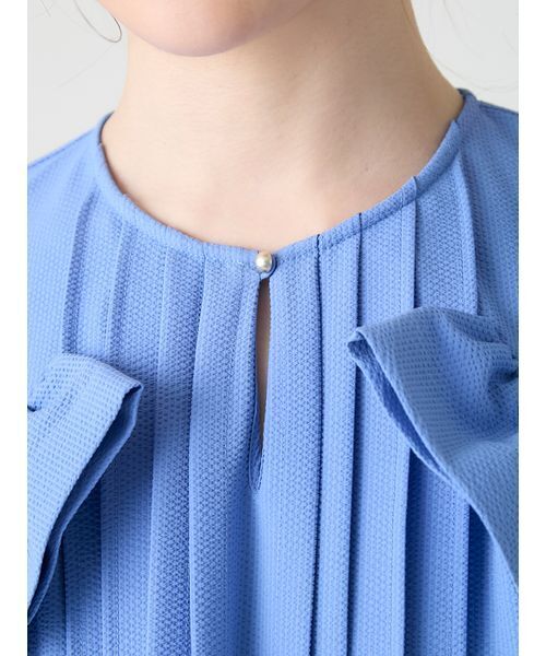 ブラウス シャツ 「洗える」「UVカット」「クイックドライ」ピンタックチュニックブラウス レディースの画像