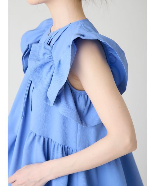 ブラウス シャツ 「洗える」「UVカット」「クイックドライ」ピンタックチュニックブラウス レディースの画像