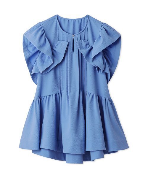 ブラウス シャツ 「洗える」「UVカット」「クイックドライ」ピンタックチュニックブラウス レディースの画像