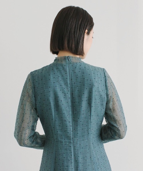 「kaene」 長袖ワンピース 36 イエロー レディース_画像7