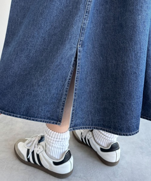 「Java」 7分袖ワンピース LARGE ブルー レディース_画像3