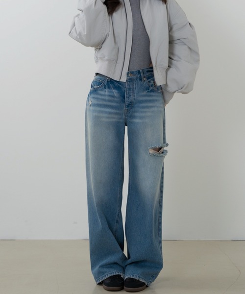 SENEE」 デニムパンツ LARGE ブラック レディース : ZOZOTOWN Yahoo!店
