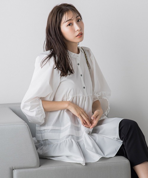 「VICKY」 7分袖ブラウス M ホワイト レディース_画像7