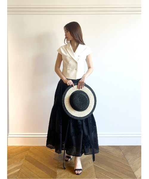 LOULOU WILLOUGHBY（ルルウィルビー） tシャツ 半袖 ポンチテーラード